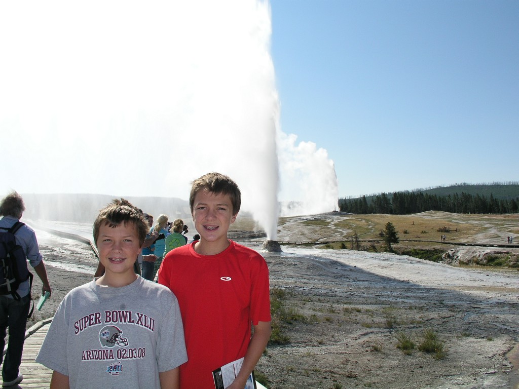 Beehive and Old Faithful Geysers erupt simultaneously