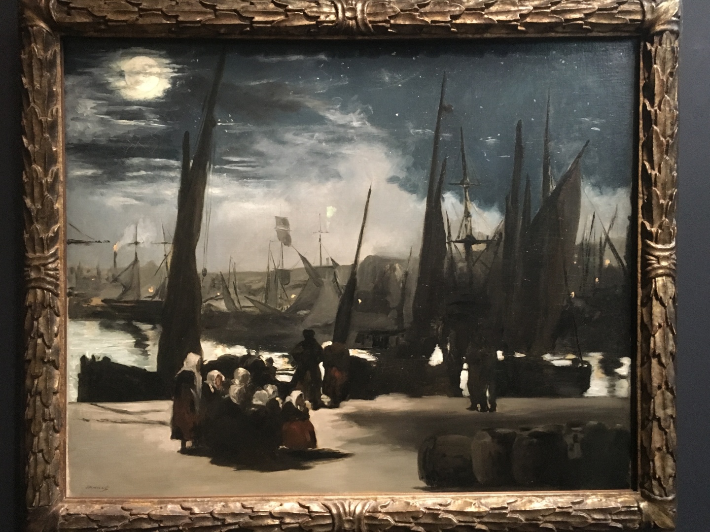 Claude Monet Clair de lune sur le port de Boulogne