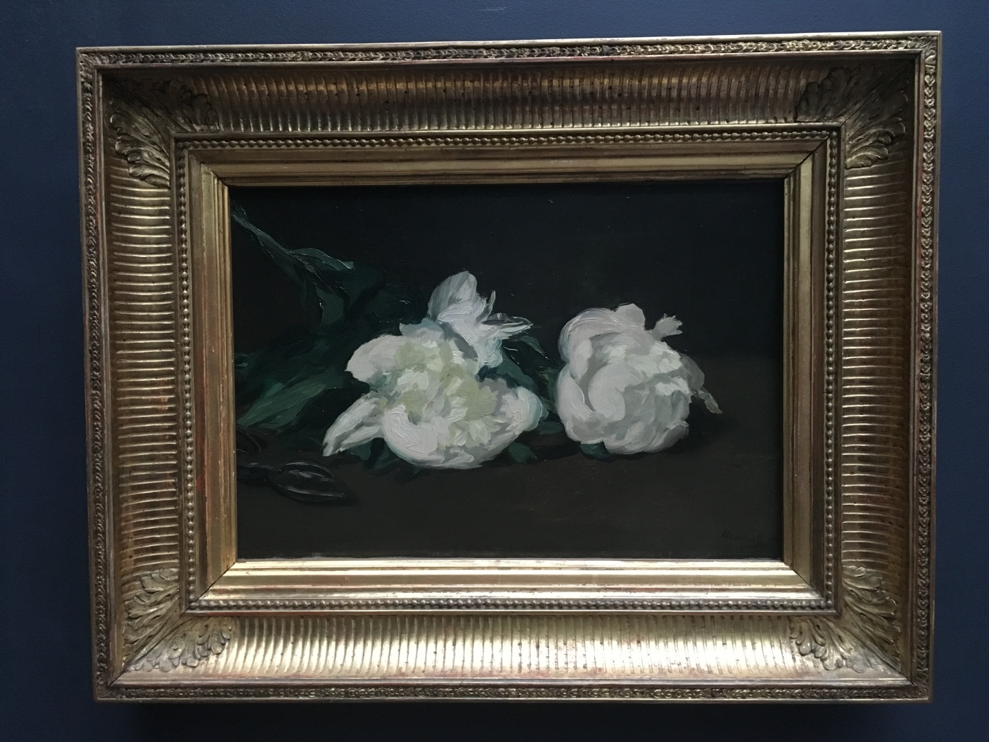 Édouard Manet Branche de pivoines blanches et sécateur
