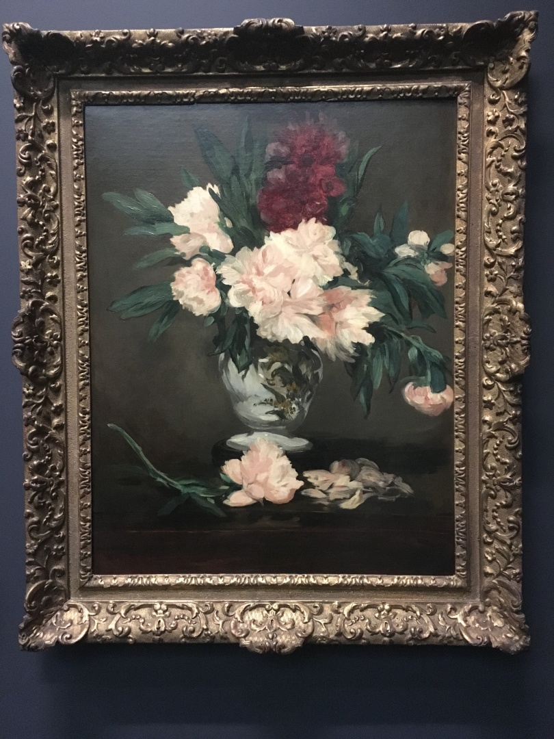 Édouard Manet Vase de pivoines sur piédouche