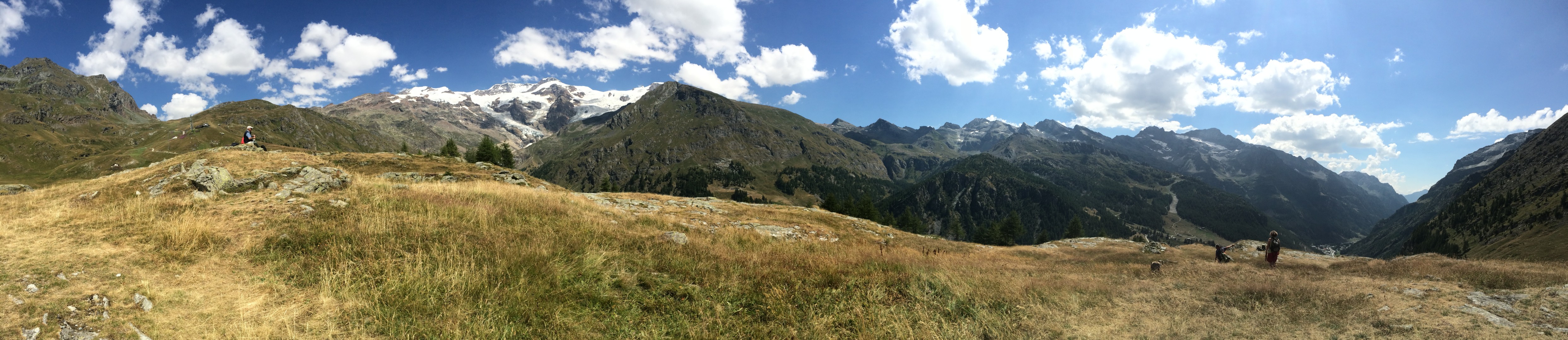 Tour de Monte Rosa - Pollux Castor Felikhorn Colle Betta panorama