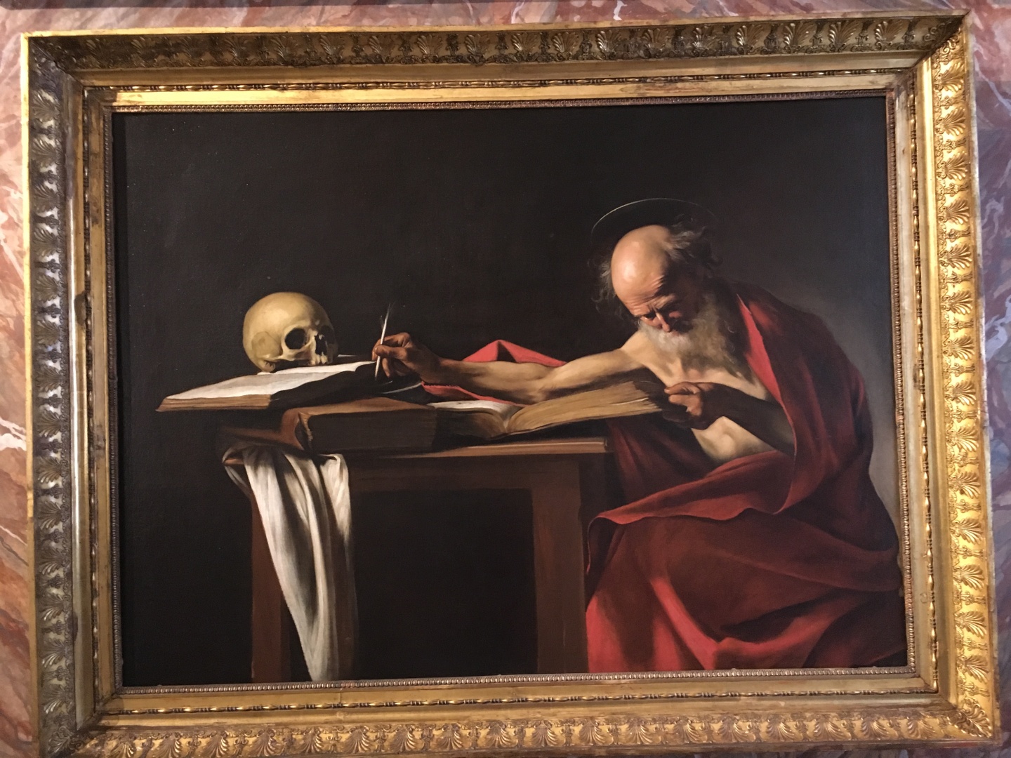 Saint Jerome Writing by Caravaggio c 1606