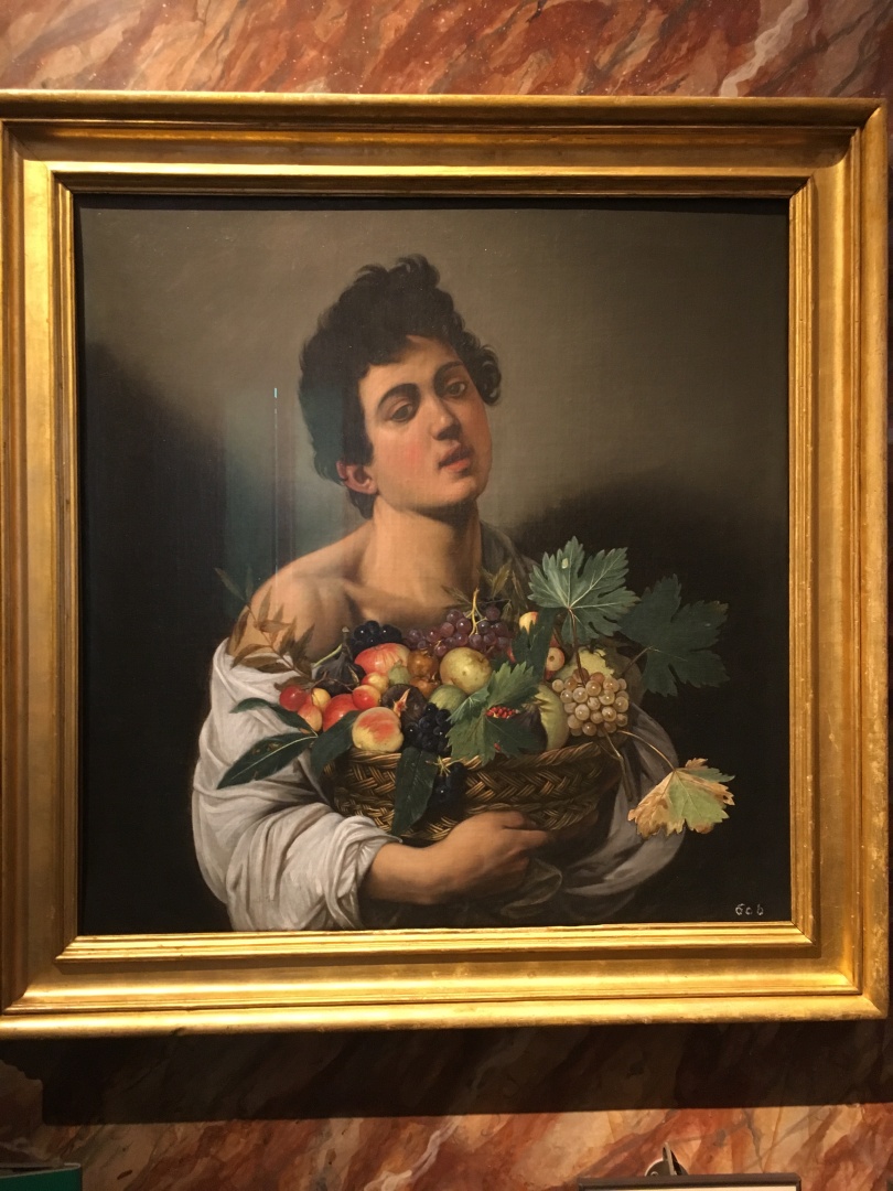 Boy with a Basket of Fruit by Caravaggio c 1593