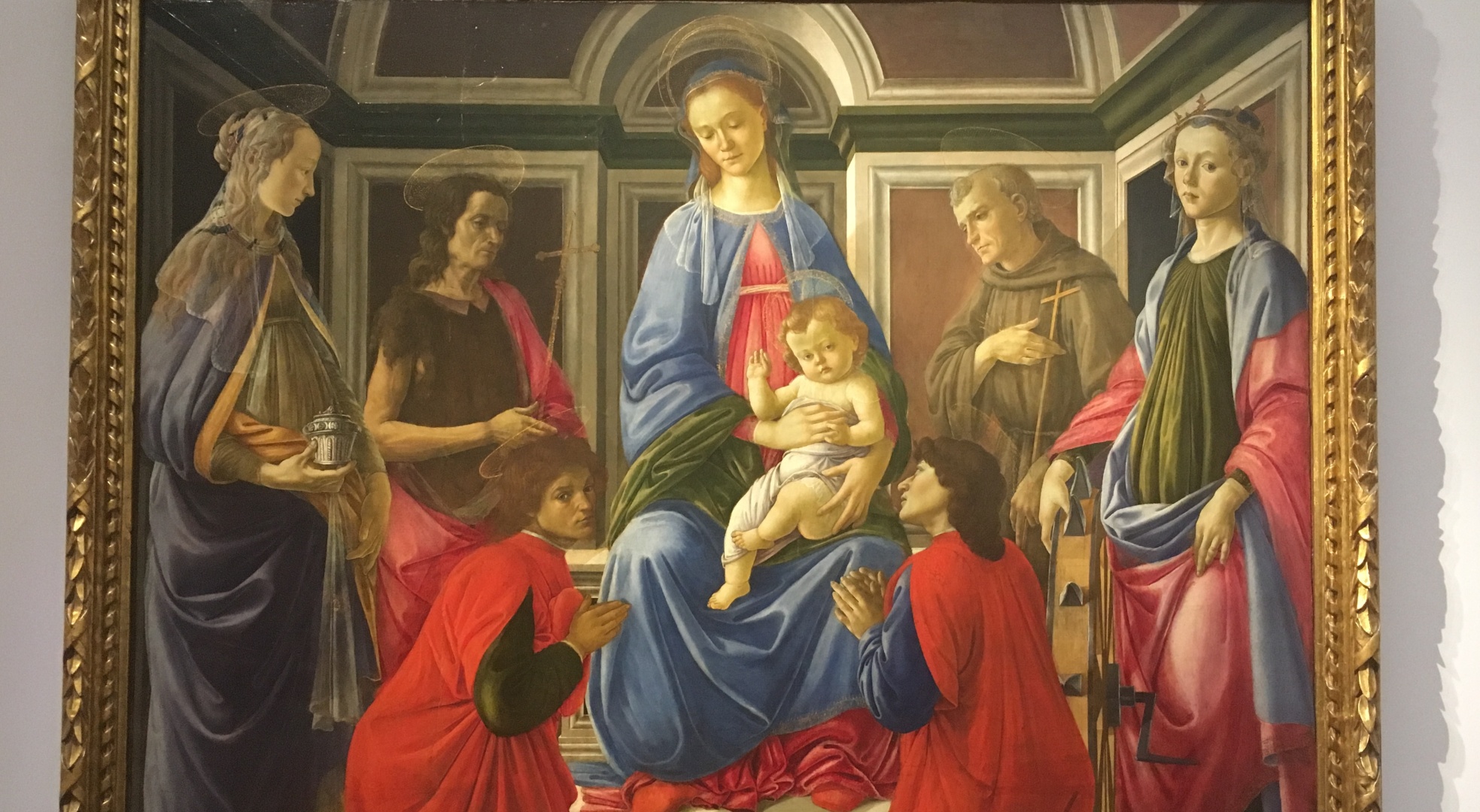 Botticelli - Sant'Ambrogio Altarpiece / Madonna and Child with Six Saints