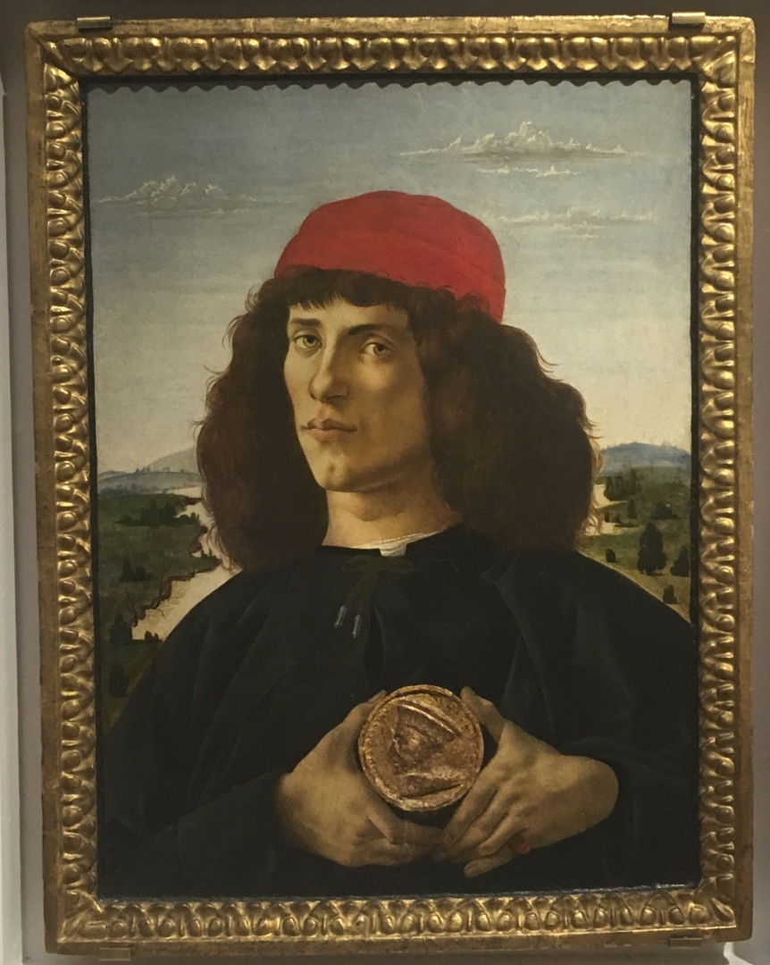 Botticelli - Portrait of a Man with a Medal of Cosimo the Elder