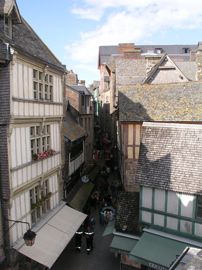 Le Grand Rue - the only street on Mont St Michel