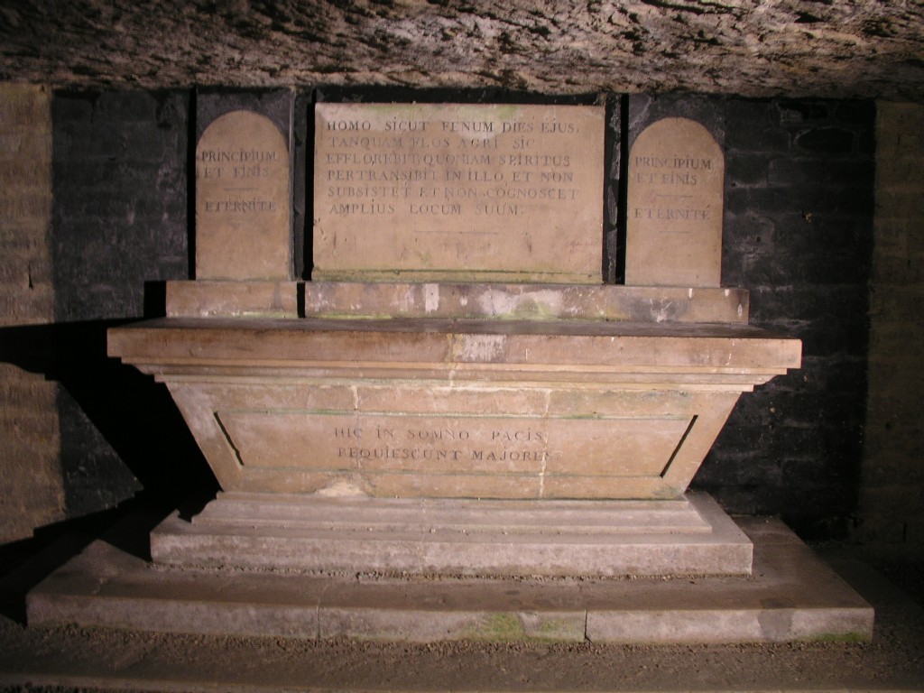Altar in the Catacombs of Paris